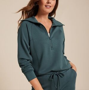 Maurices Teal Quarter-Zip Sweatshirt